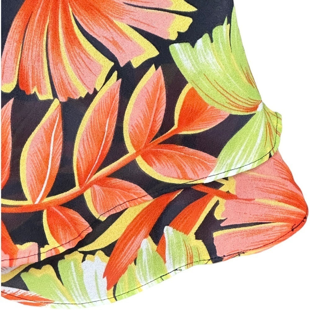 Versailles Layered Stretch Waist Pullover Tropical Floral Skirt S - Picture 2 of 7